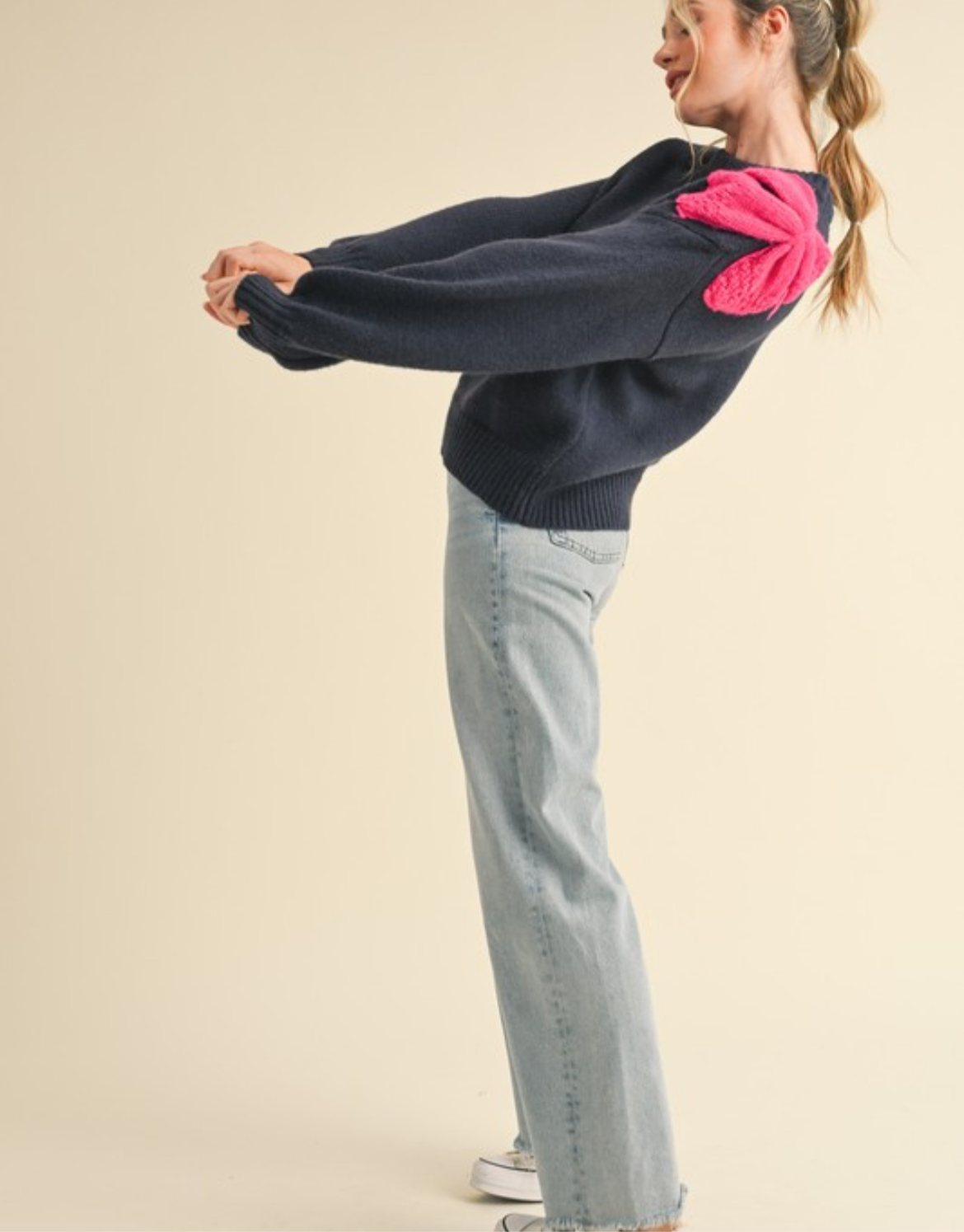 Ribbon Crop Sweater