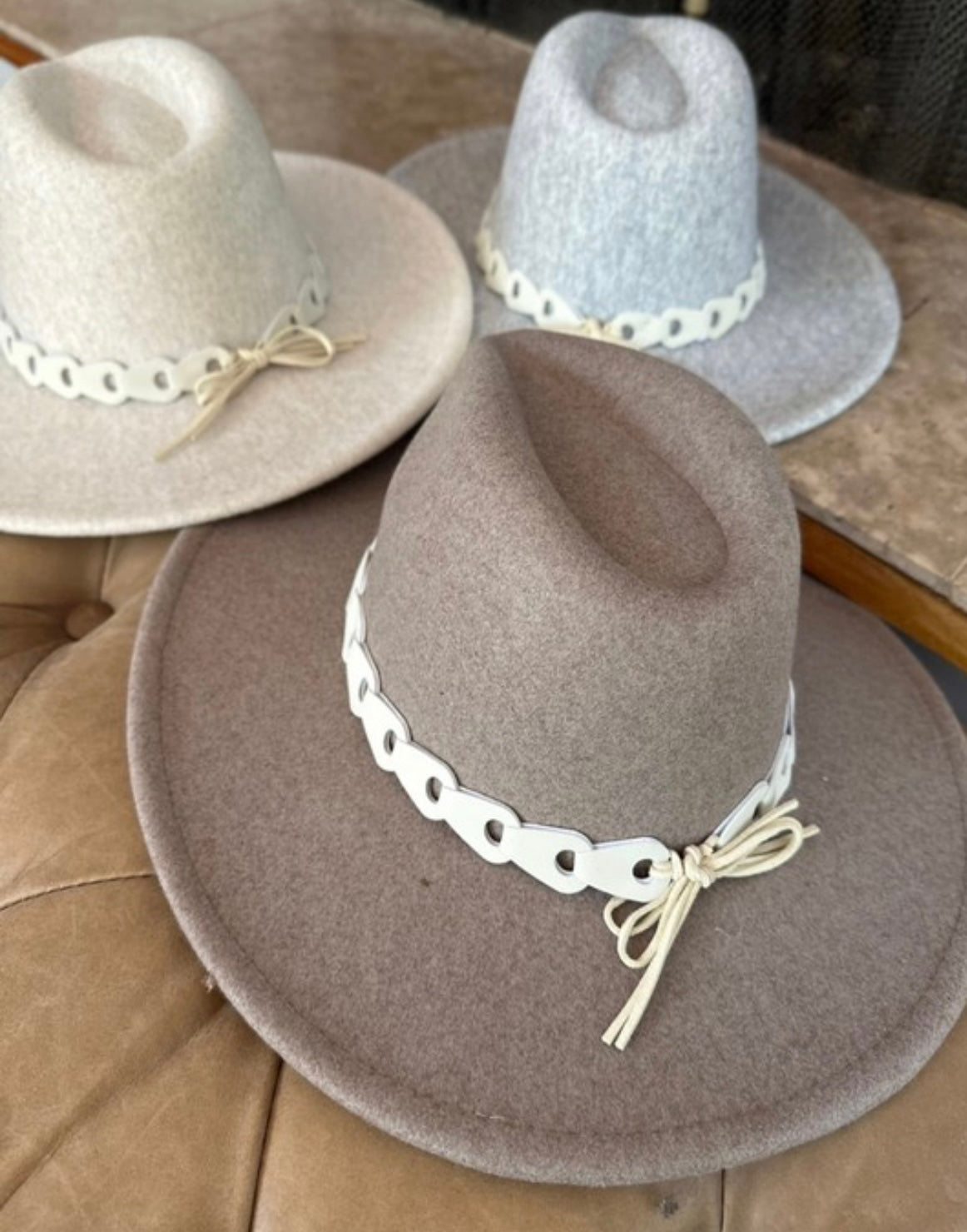 Braided Strap Fedora Hat