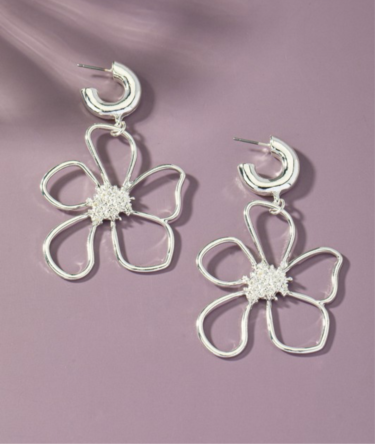 Silver Flower Drops