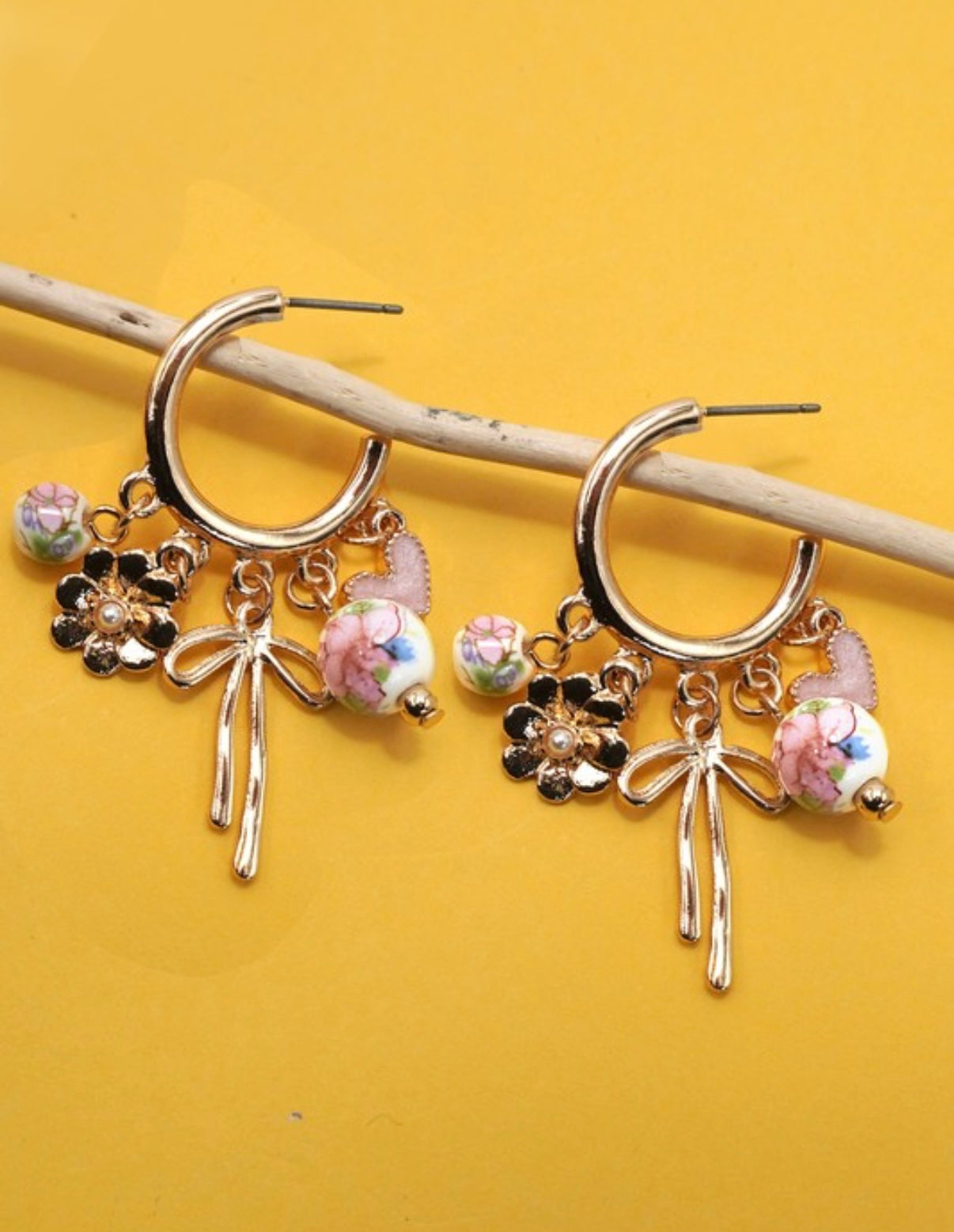 Charm Drop Hoop