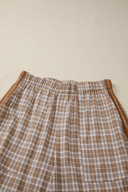Pretty In Plaid Bow Tie Jogger Pants (S-XL)