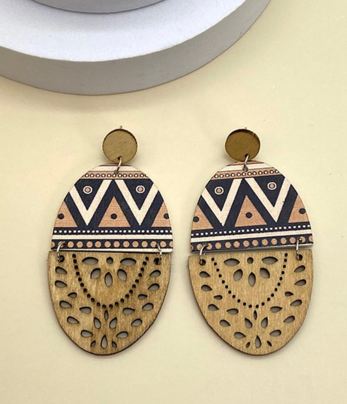 Wooden Dangle Earrings