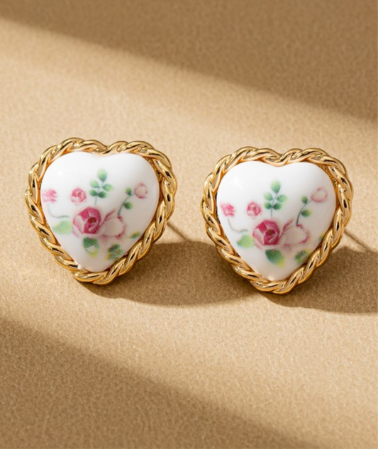Porcelain Floral Hearts