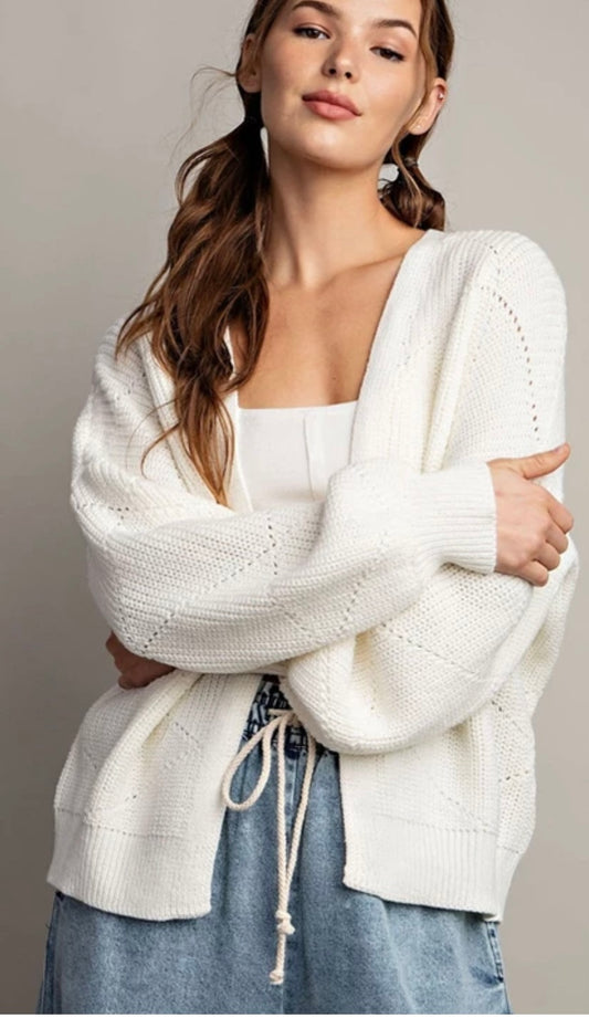 White Winter Cardi