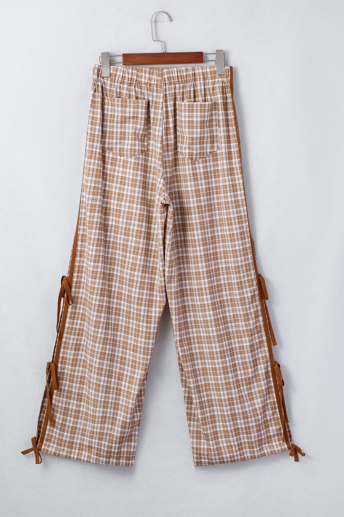 Pretty In Plaid Bow Tie Jogger Pants (S-XL)