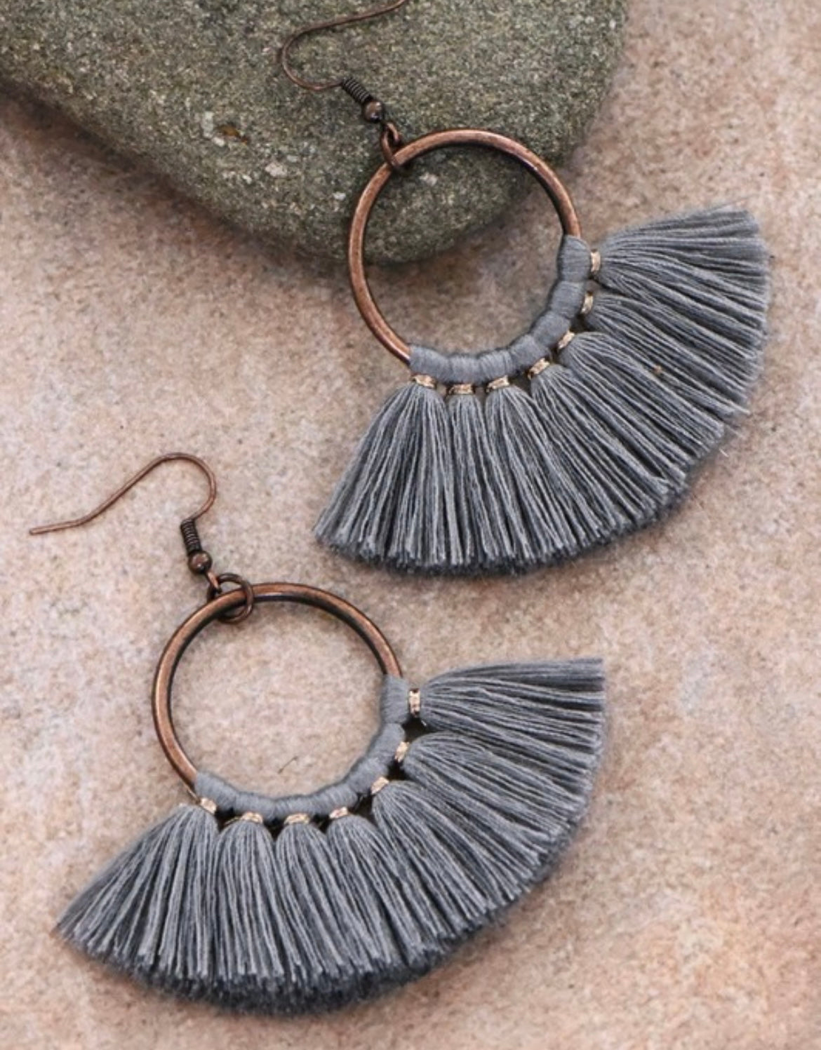 Boho Gray Tassel