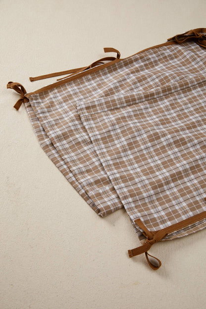Pretty In Plaid Bow Tie Jogger Pants (S-XL)