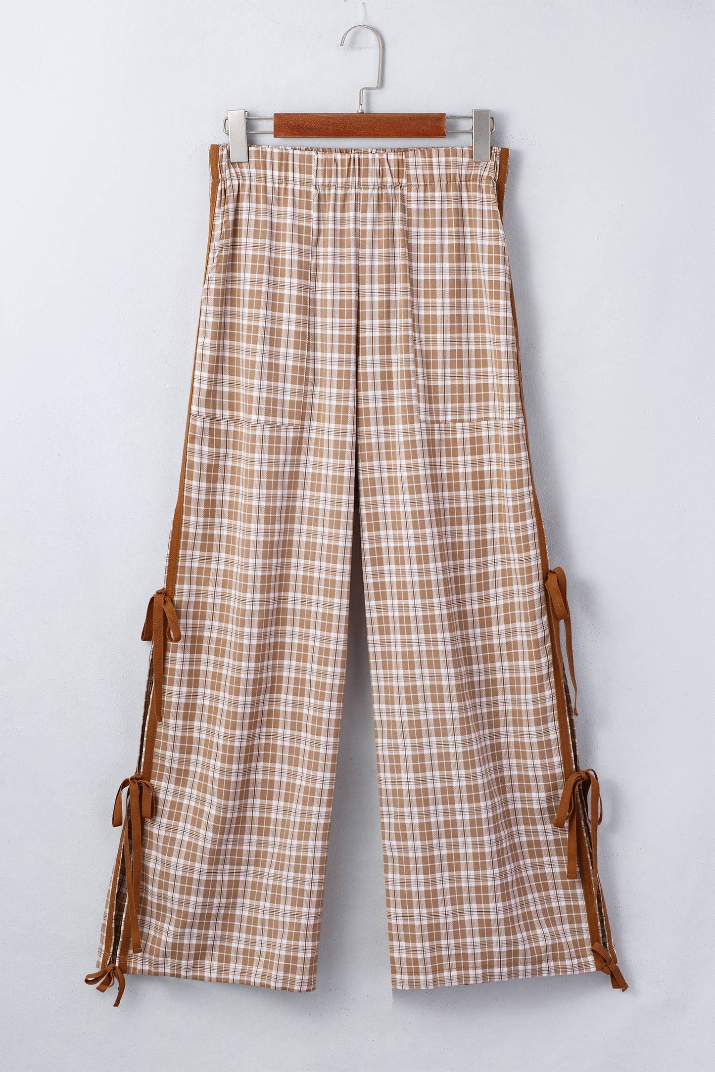 Pretty In Plaid Bow Tie Jogger Pants (S-XL)