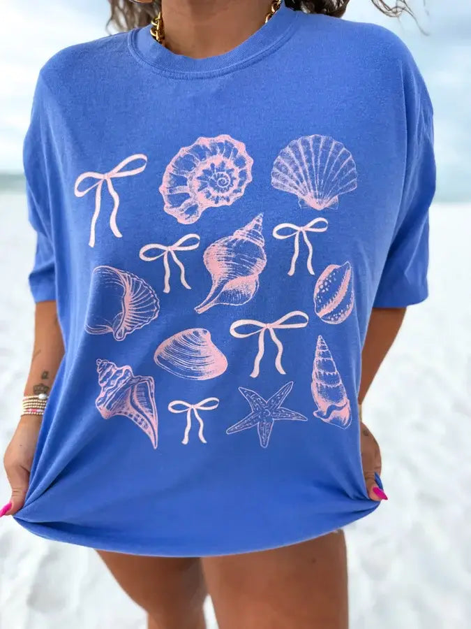 Seashell Blue Graphic Tee