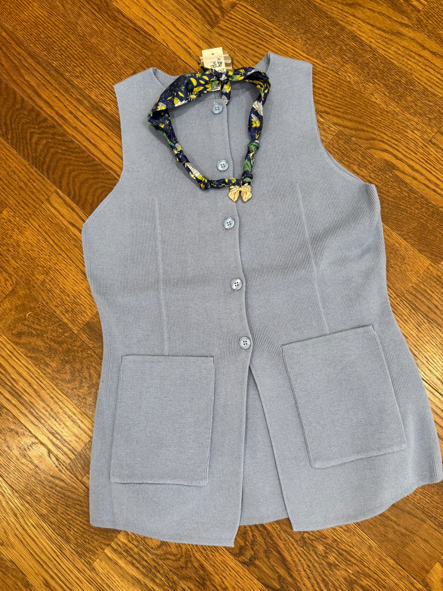 Baby Blue Button Blouse