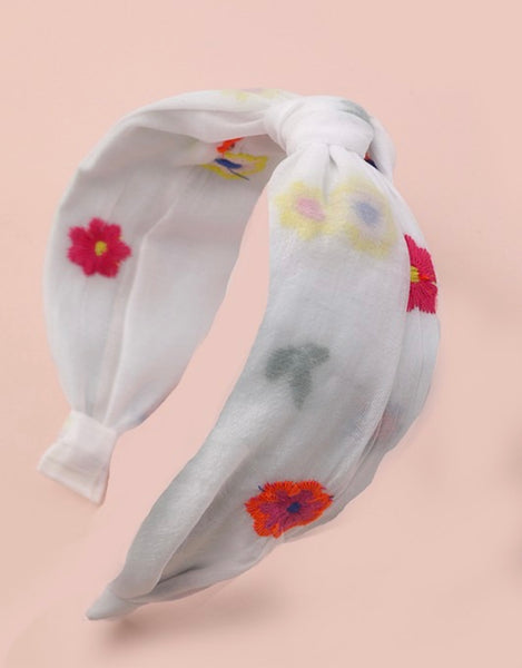 Floral Embroidery Headband