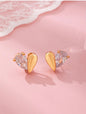 Heart Shaped Crystal Studs