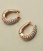 Oval Pearl Huggie Hoops