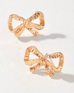 Golden Bow Earrings