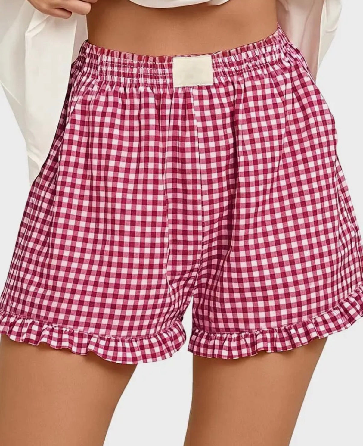 Gingham Frilled Shorts
