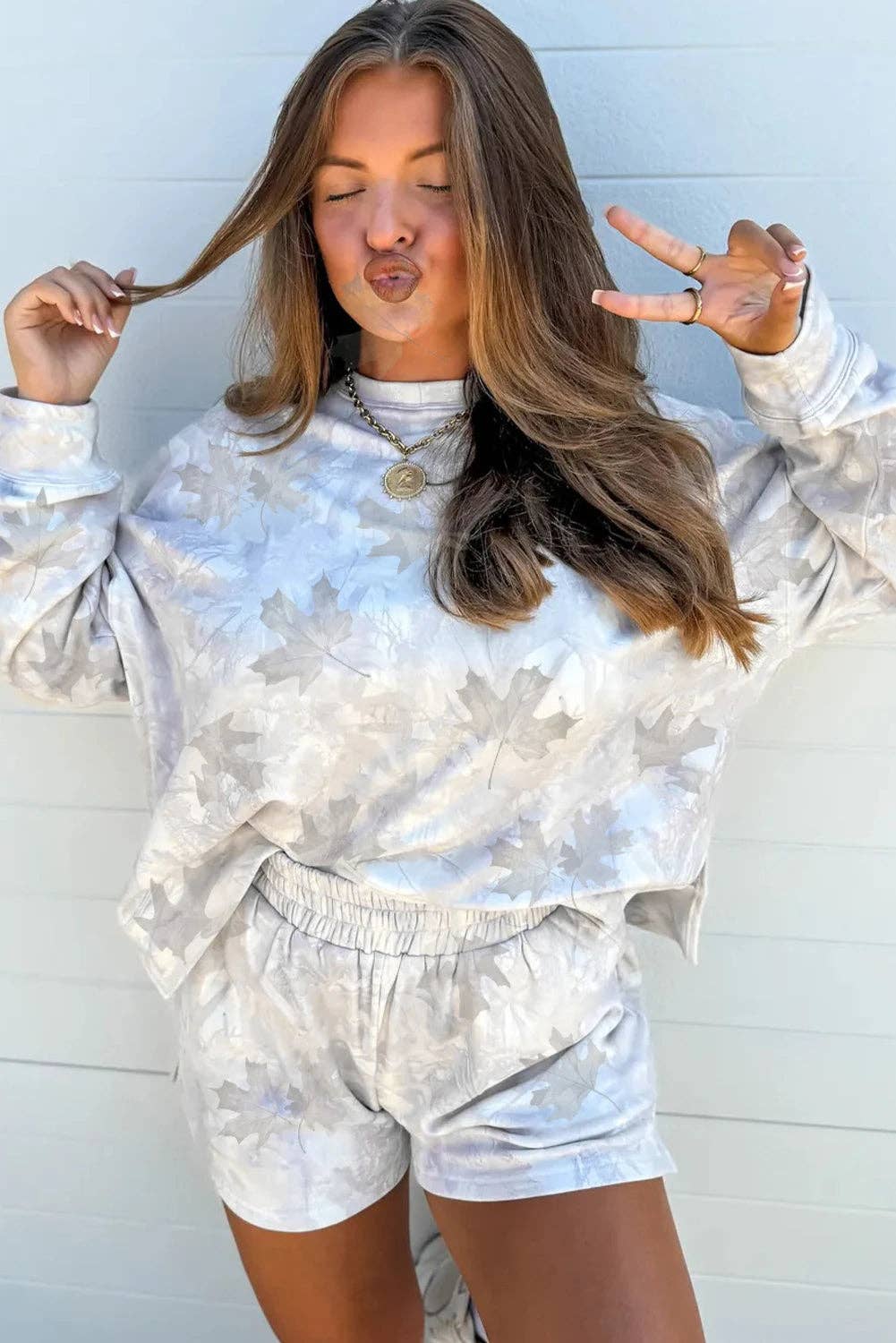 Camo Pullover Short Set