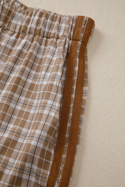 Pretty In Plaid Bow Tie Jogger Pants (S-XL)