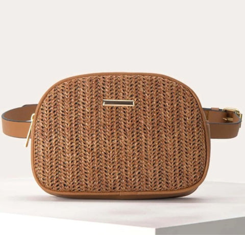 Straw Belt Bag
