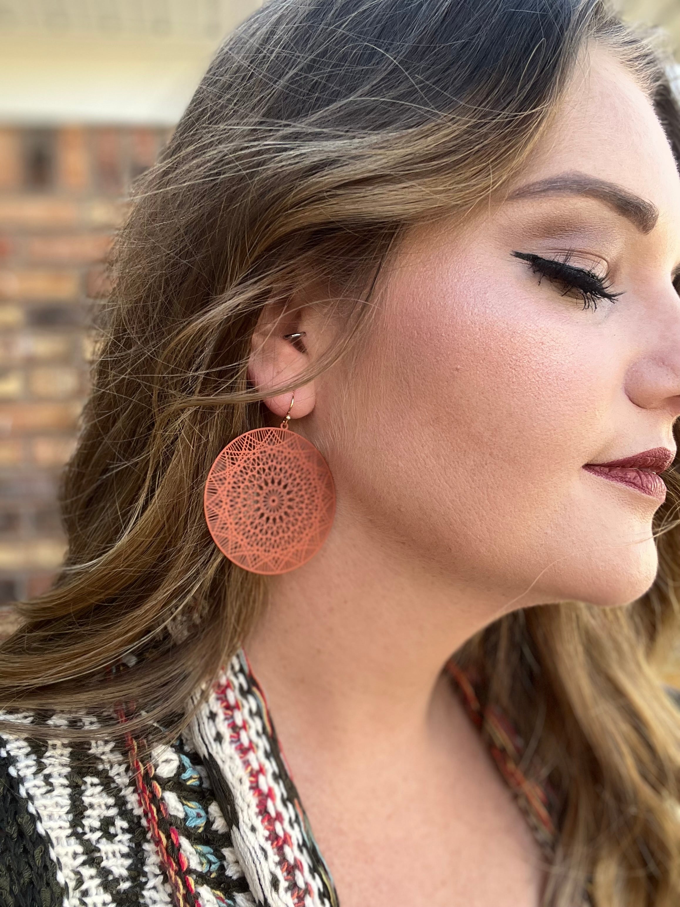 Metal Openwork Earrings